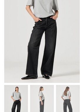 ROLLA'S Black Wide-Leg Jeans